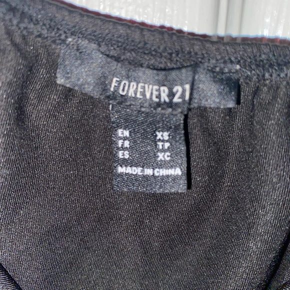 FOREVER 21 Black Crop top with Jewelled Strings - Picture 4 of 4